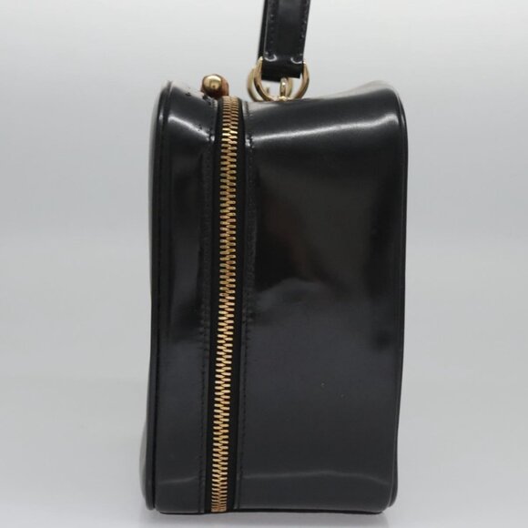 GUCCI Vanity Bamboo Pouch Enamel 2way Black - Picture 4 of 16